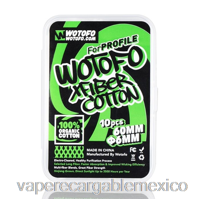 Vape Recargable Wotofo Xfiber Algodón Xfiber Algodón 6mm (10ud)